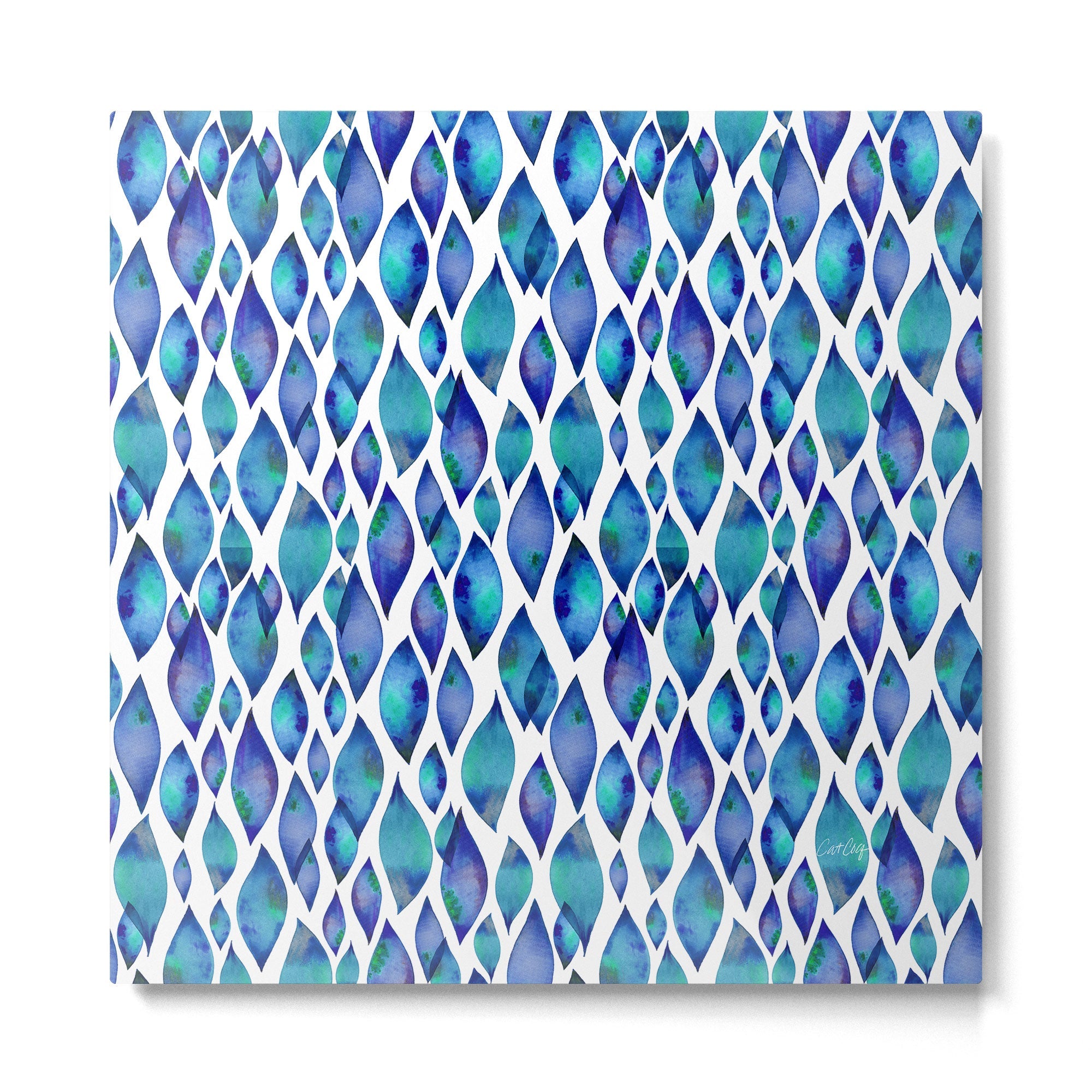 Leaf Drips  Metal Print | TeksDecor