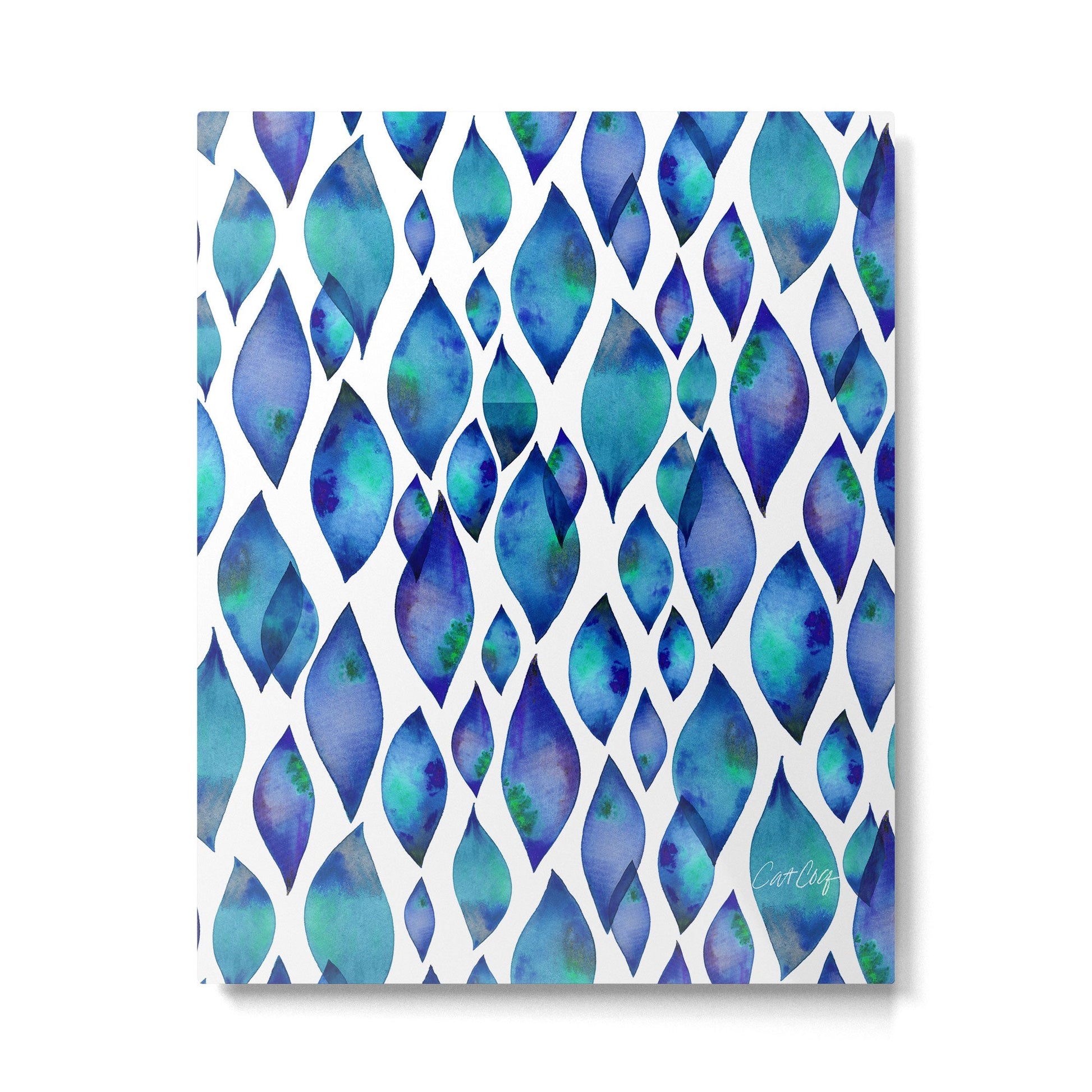 Leaf Drips  Metal Print | TeksDecor