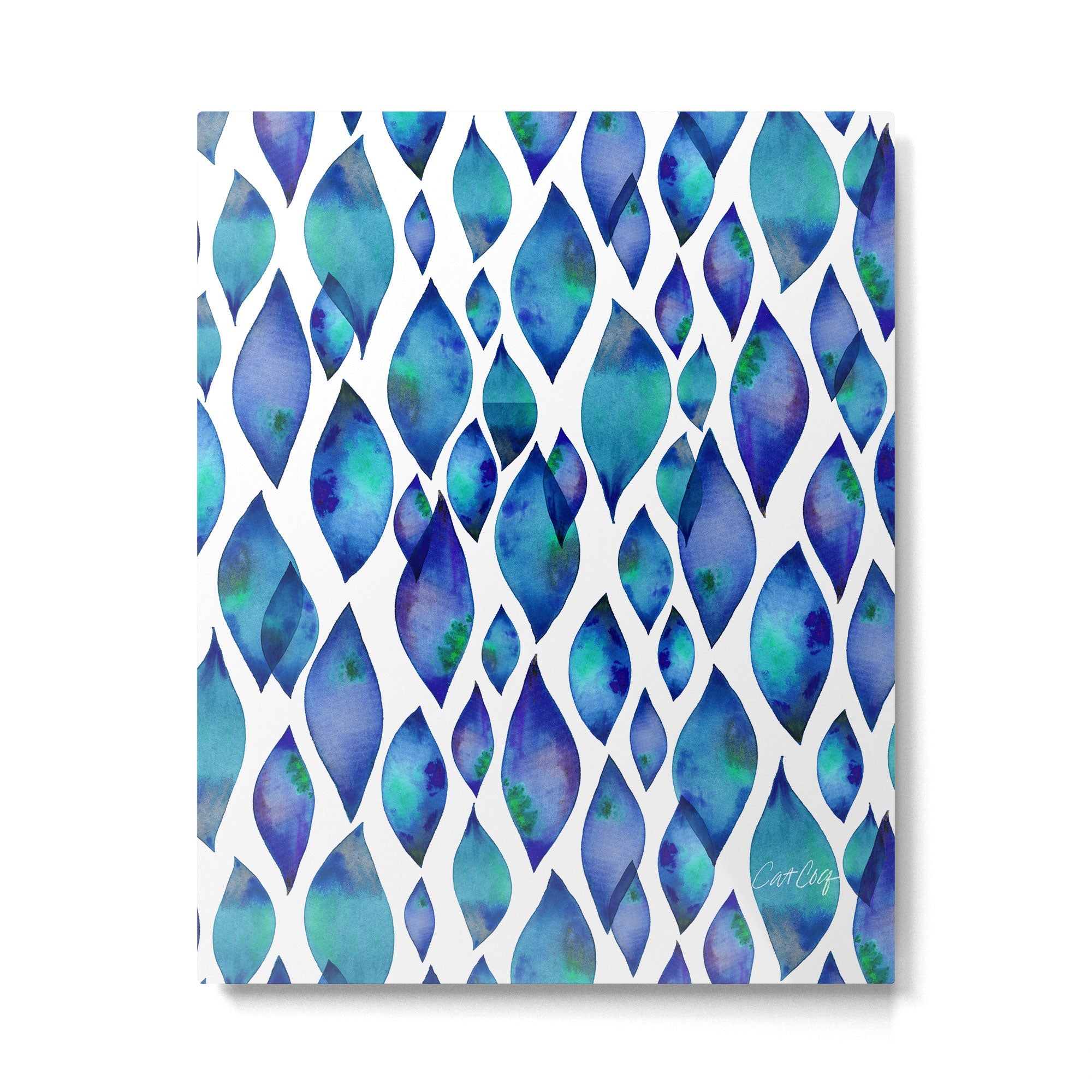 Leaf Drips  Metal Print | TeksDecor