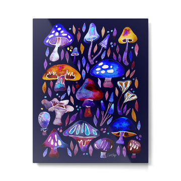 Mushroom Magic - Galaxy Metal Print | TeksDecor