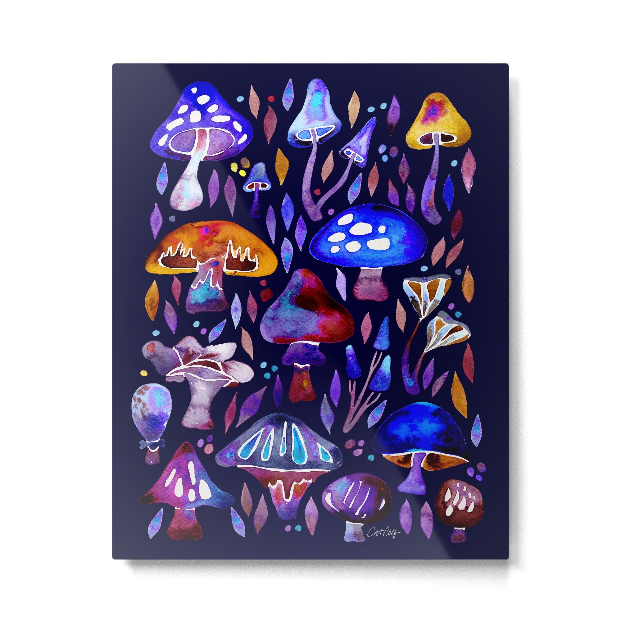 Mushroom Magic - Galaxy Metal Print | TeksDecor