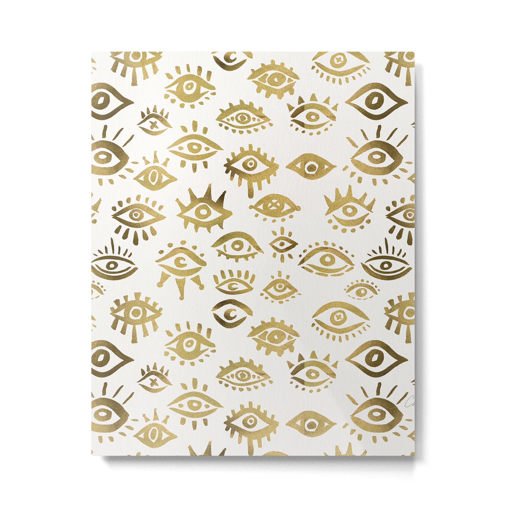 Mystic Eyes - Gold Metal Print | TeksDecor