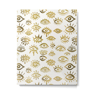 Mystic Eyes - Gold Metal Print | TeksDecor