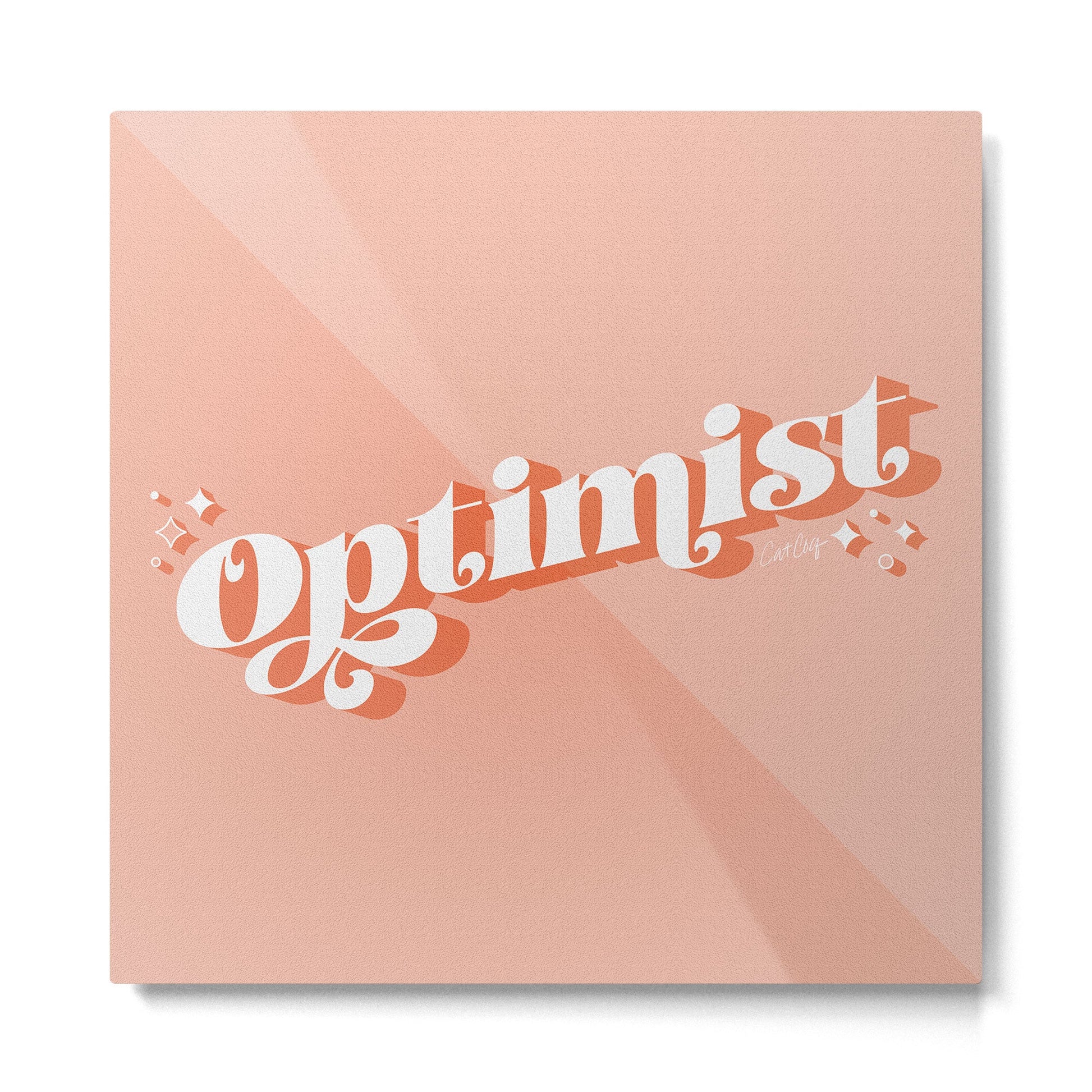Optimist - Blush Metal Print | TeksDecor
