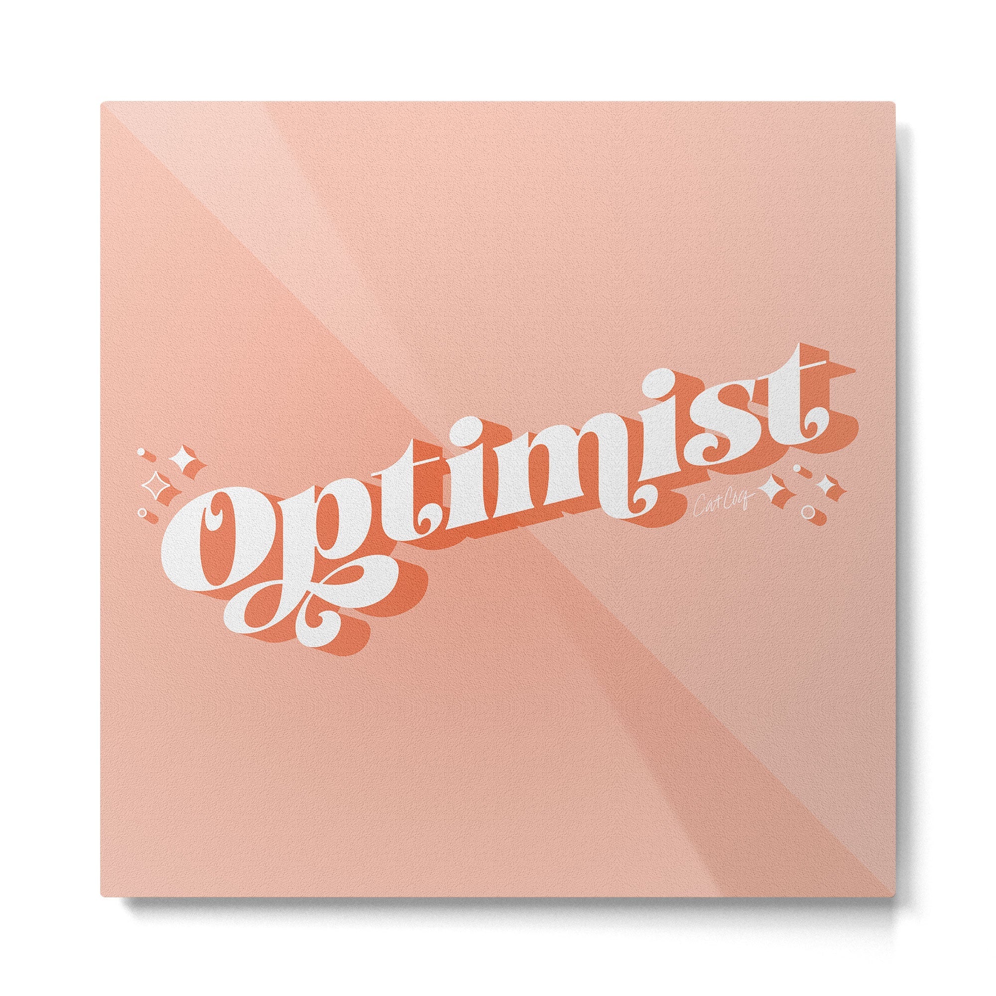 Optimist - Blush Metal Print | TeksDecor
