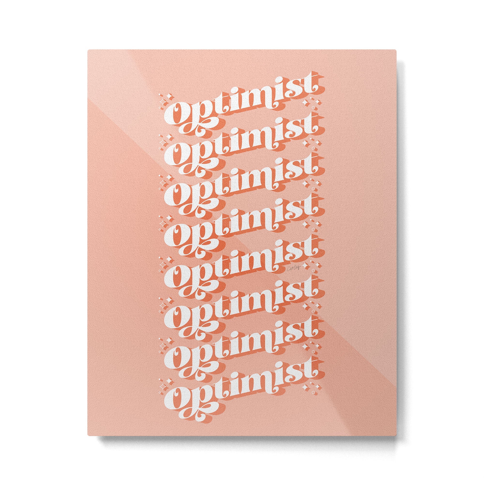 Optimist - Blush Metal Print | TeksDecor