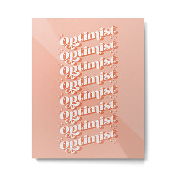 Optimist - Blush Metal Print | TeksDecor