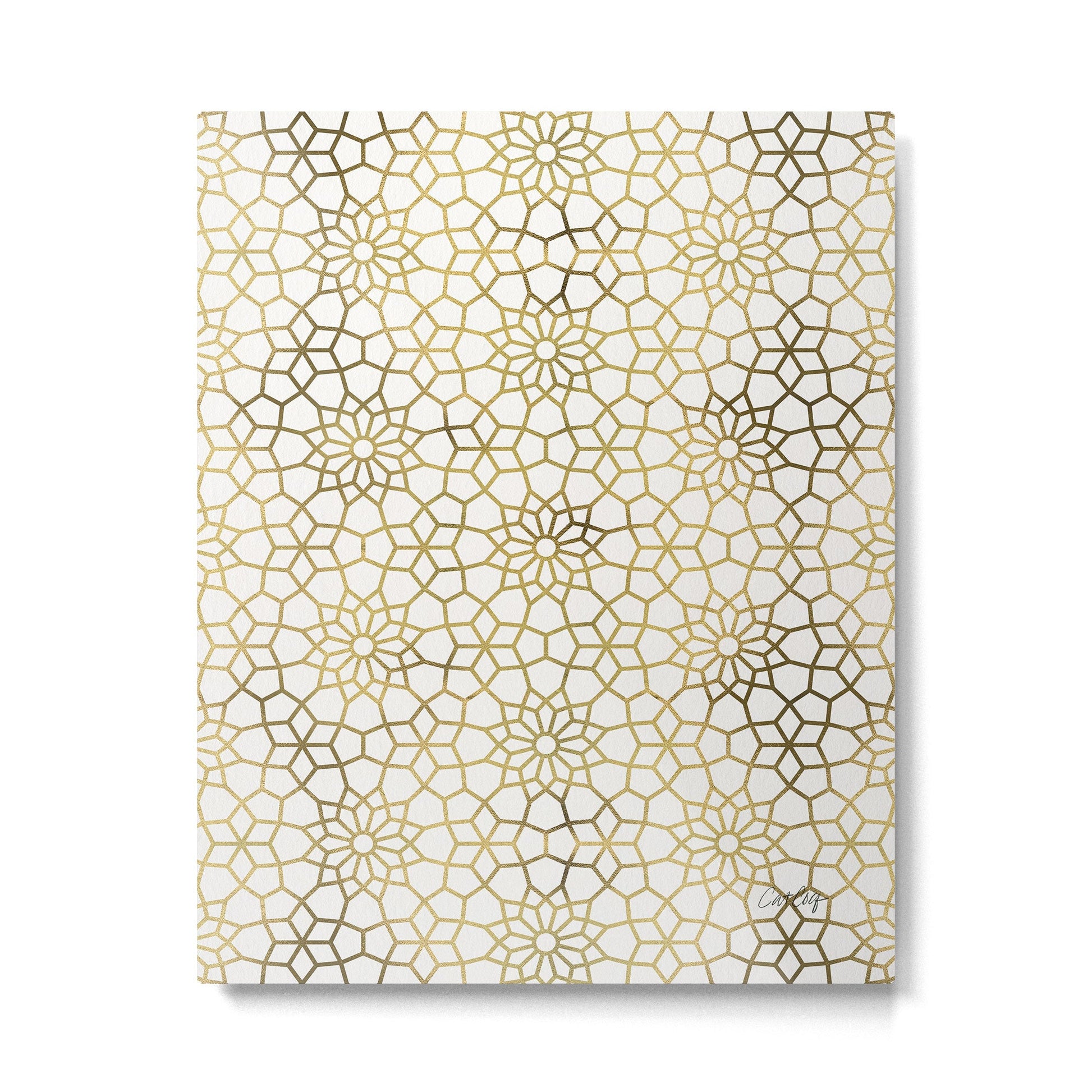 Persian Mosaic - Gold Metal Print | TeksDecor