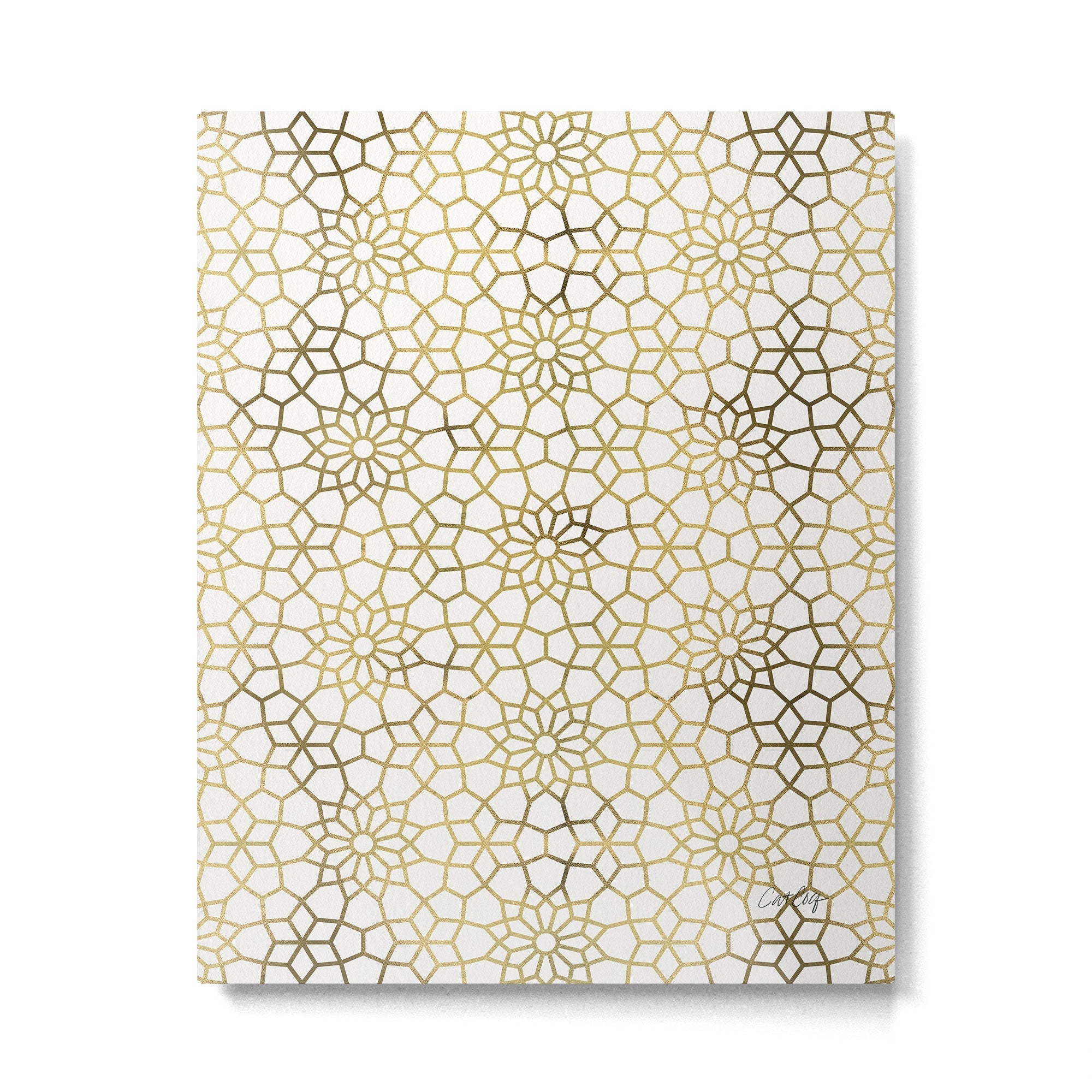 Persian Mosaic - Gold Metal Print | TeksDecor
