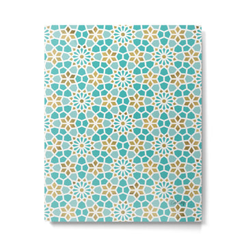 Persian Mosaic - Mint & White Metal Print | TeksDecor