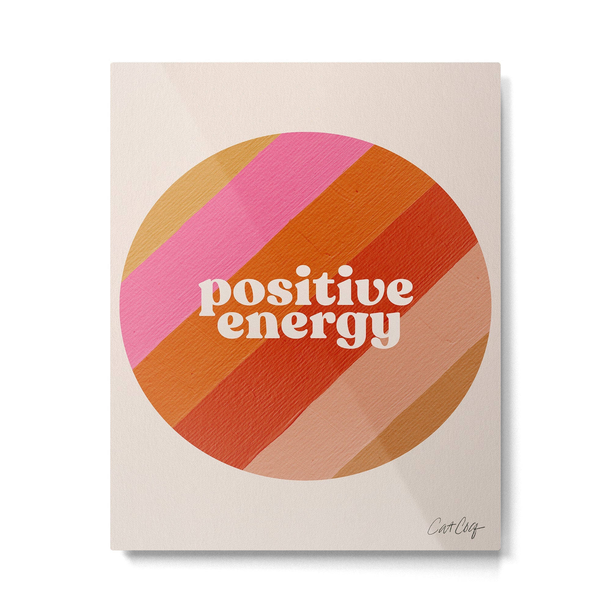Positive Energy Sphere - Retro Metal Print | TeksDecor