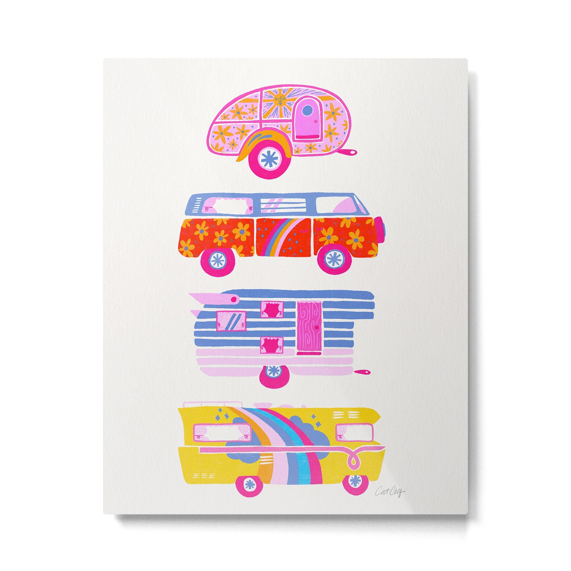 Retro Roadtrip - Candy Palette Metal Print | TeksDecor