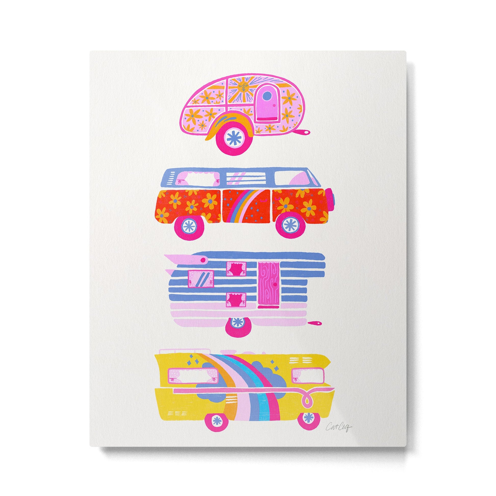 Retro Roadtrip - Candy Palette Metal Print | TeksDecor