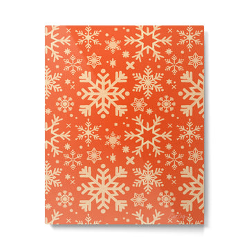 Snowflake Collection - Coral & Cream Metal Print | TeksDecor