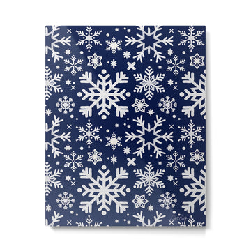 Snowflake Collection - Navy Metal Print | TeksDecor