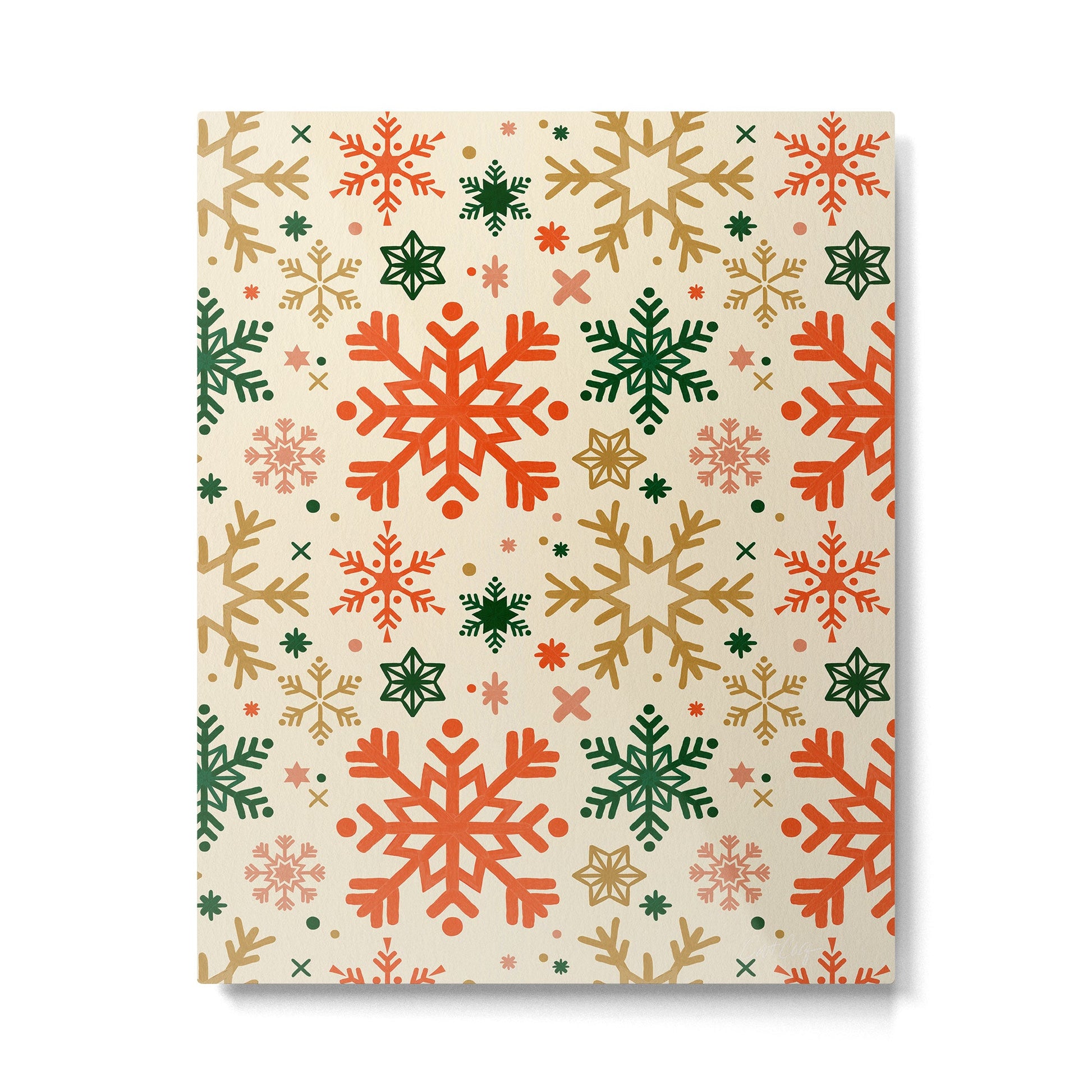 Snowflake Collection - Retro Palette Metal Print | TeksDecor