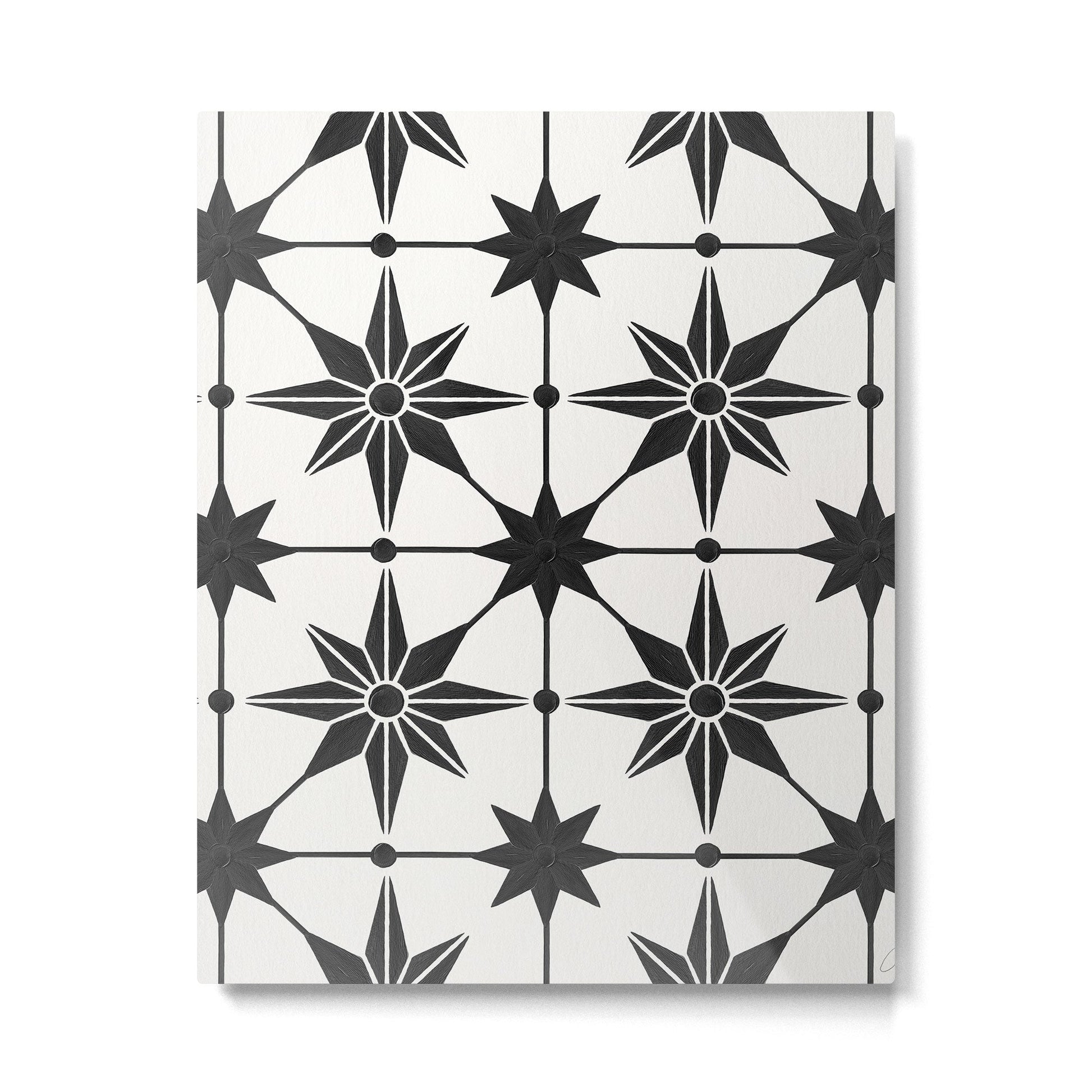 Starburst Mosaic - Black Metal Print | TeksDecor