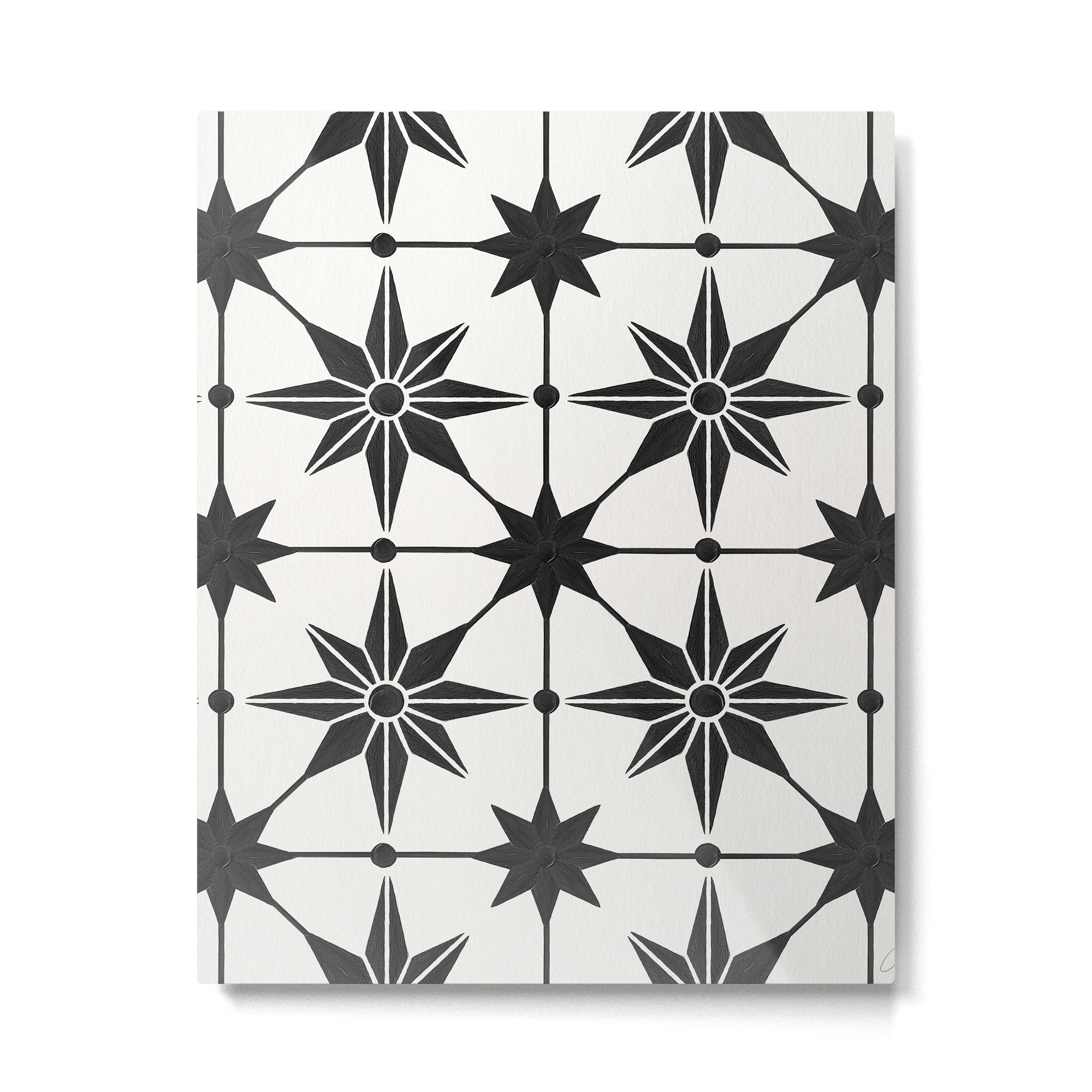 Starburst Mosaic - Black Metal Print | TeksDecor