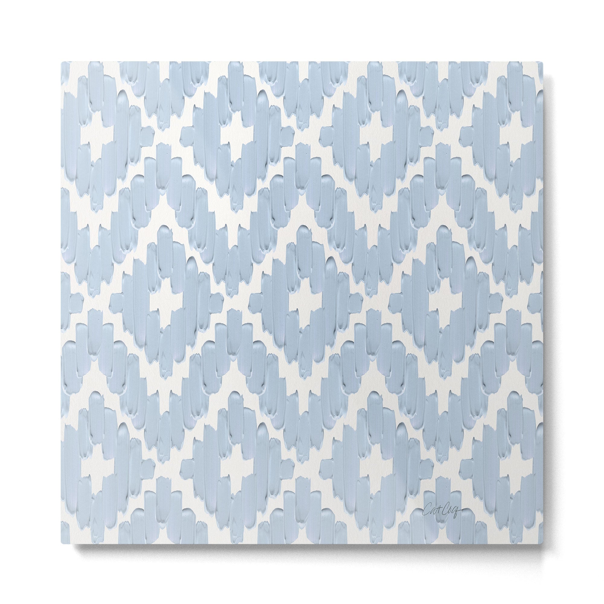 Textile Diamonds - Powder Blue  Metal Print | TeksDecor