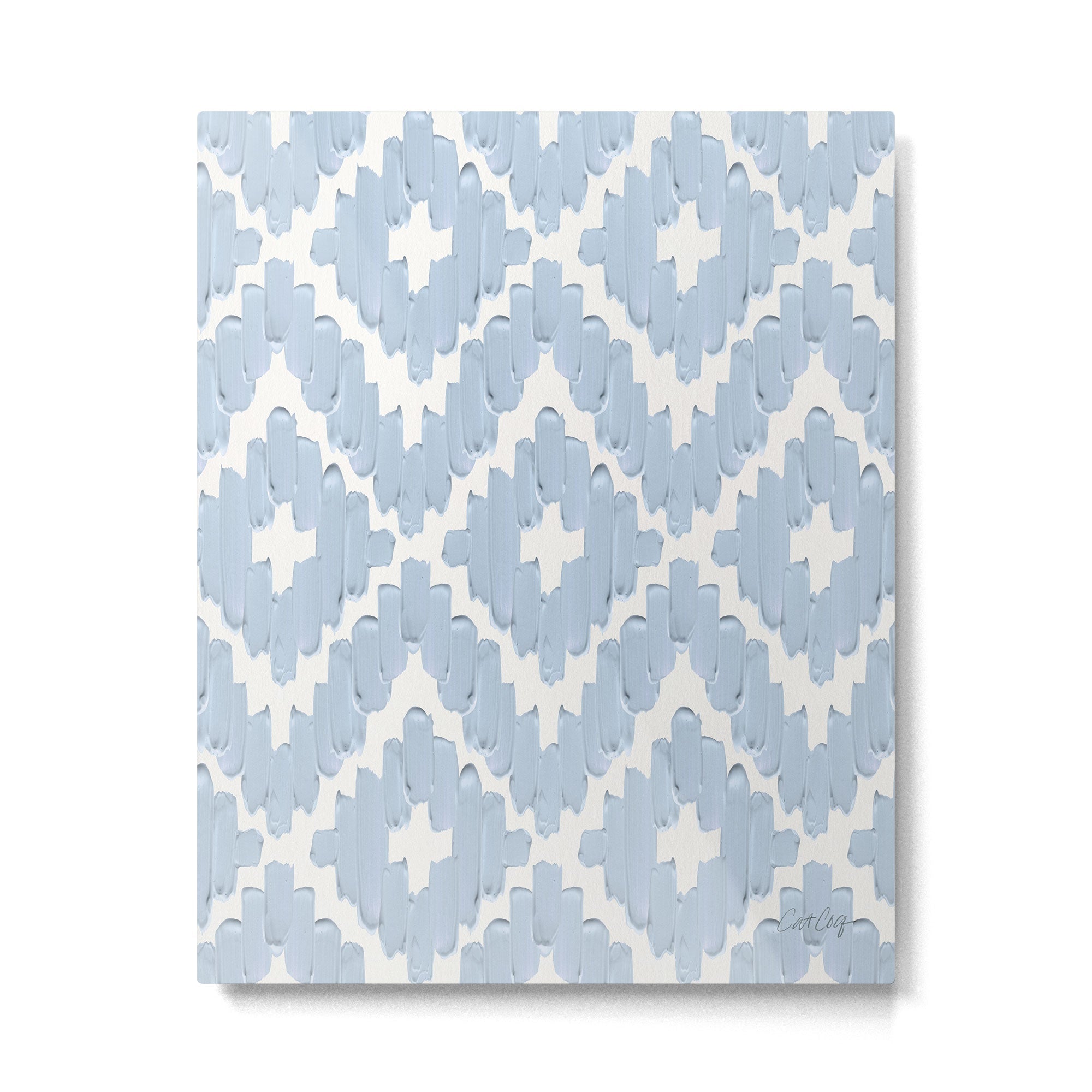 Textile Diamonds - Powder Blue  Metal Print | TeksDecor