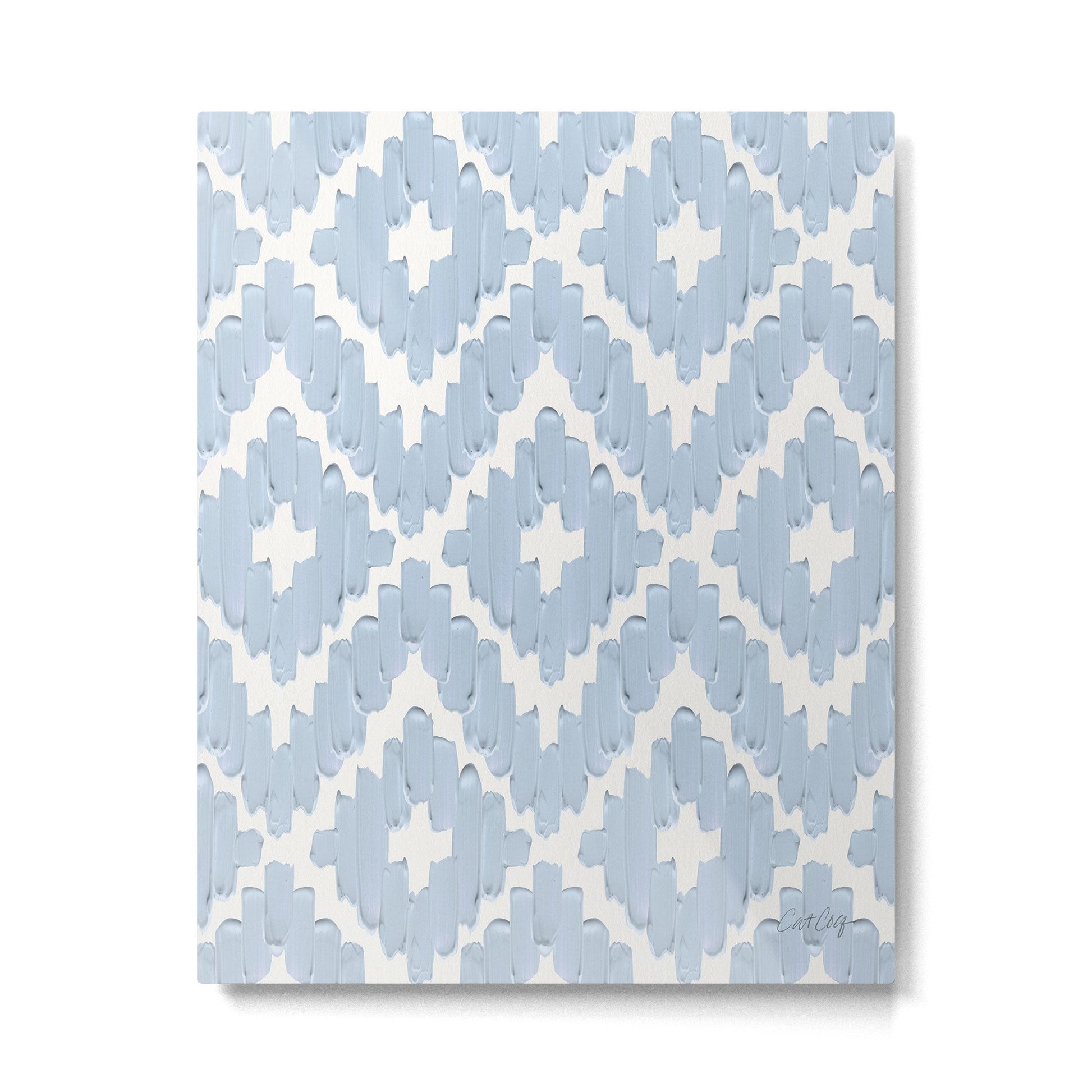 Textile Diamonds - Powder Blue  Metal Print | TeksDecor