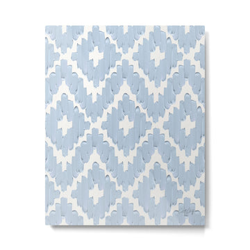 Textile Diamonds - Powder Blue  Metal Print | TeksDecor