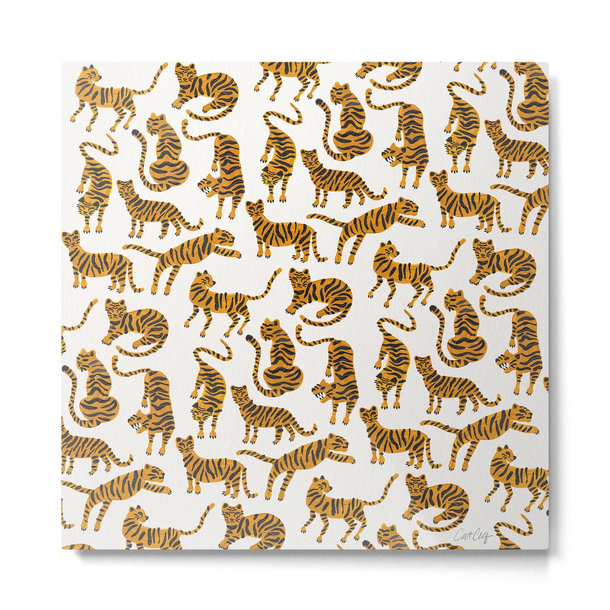 Tiger Collection - Orange Palette Metal Print | TeksDecor
