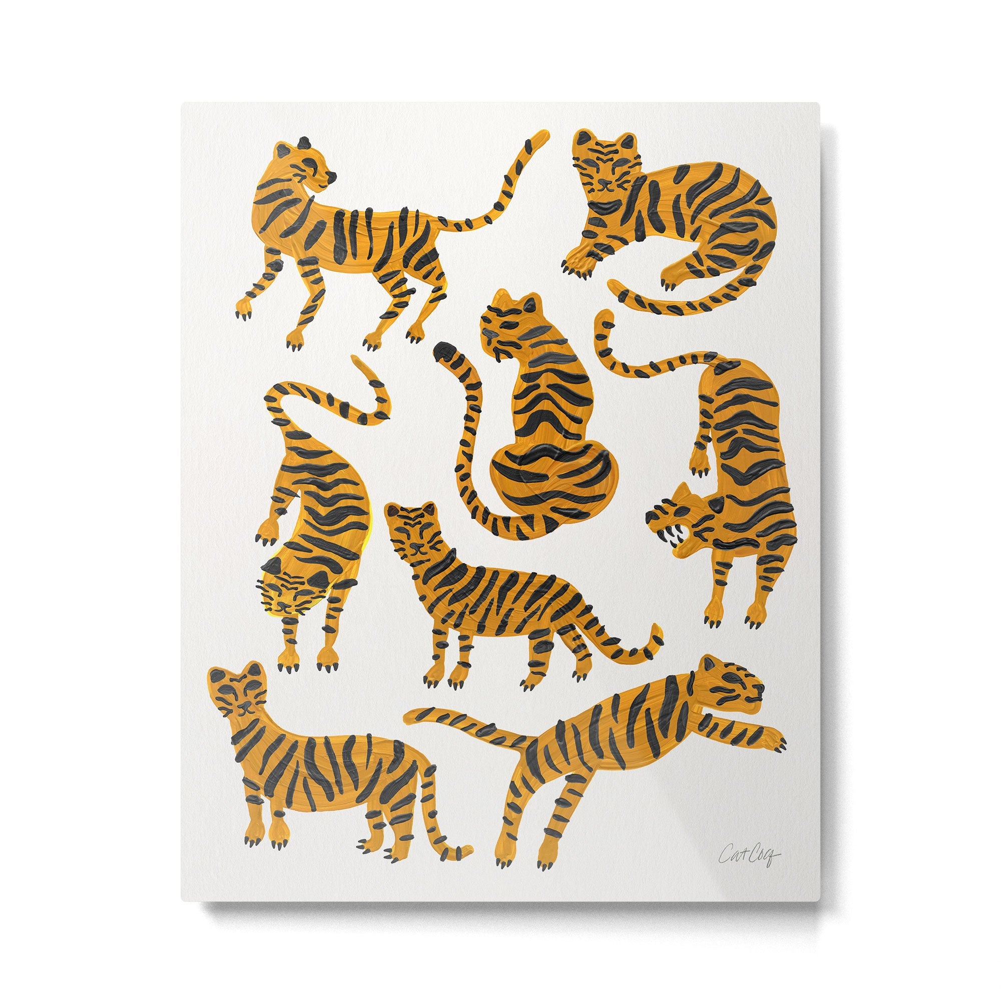 Tiger Collection - Orange Palette Metal Print | TeksDecor