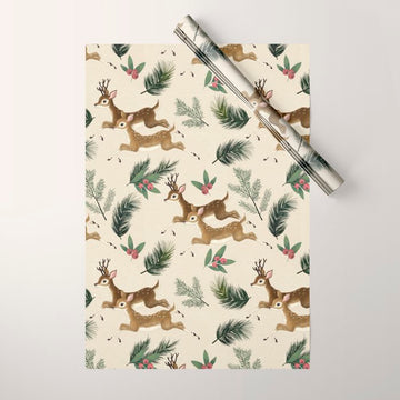 winter deer // repeat pattern Wrapping Paper