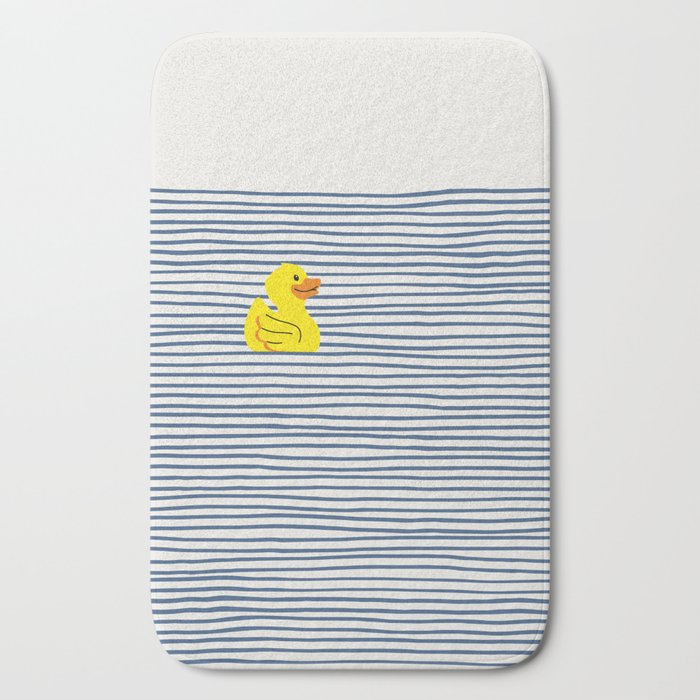Yellow rubber ducky Bath Mat