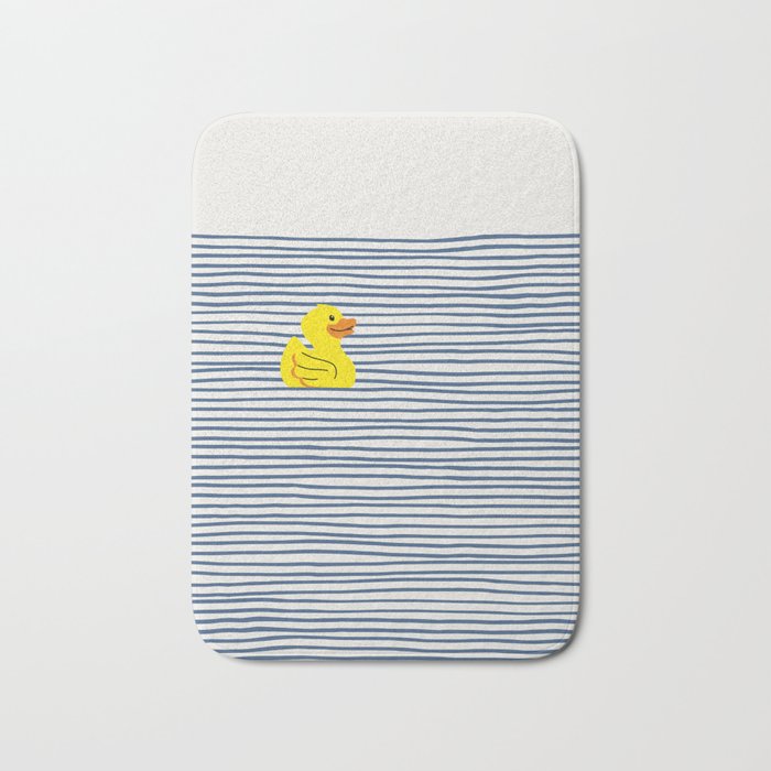 Yellow rubber ducky Bath Mat