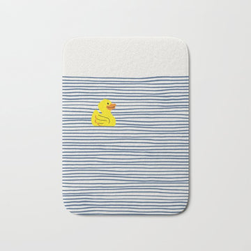 Yellow rubber ducky Bath Mat