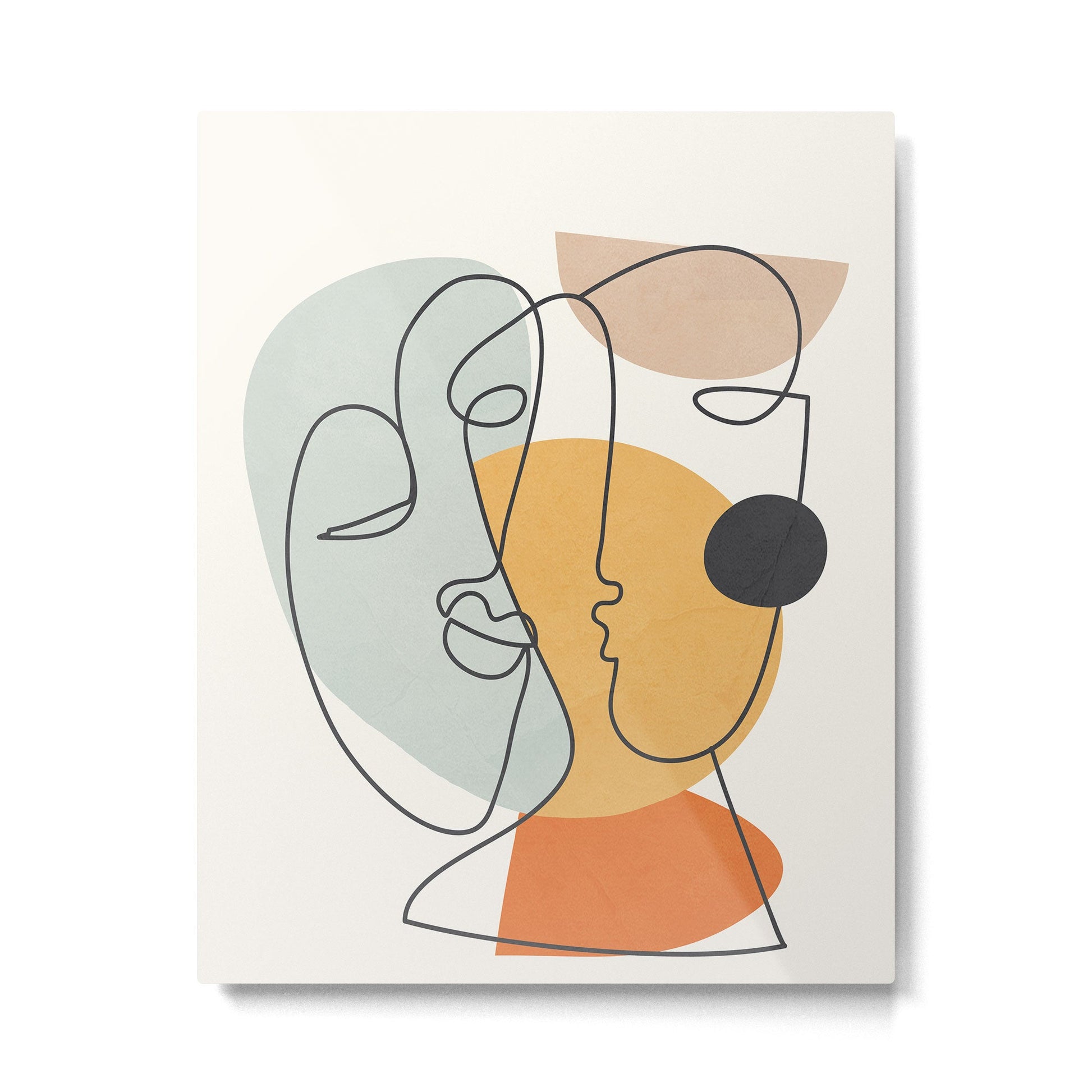 Abstract Faces 30 Metal Print | TeksDecor