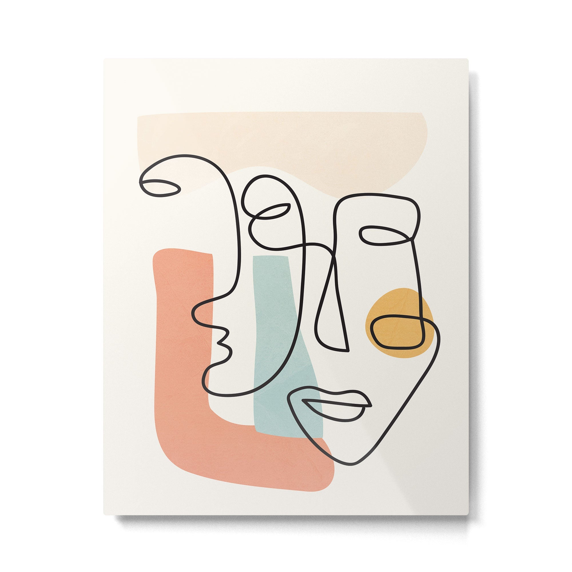 Abstract Faces 31 Metal Print | TeksDecor