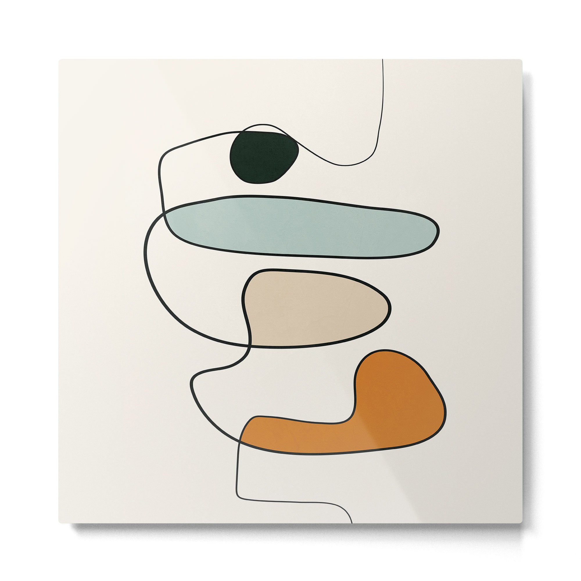 Abstract Line 14 Metal Print | TeksDecor