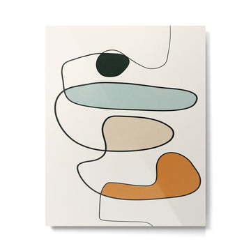 Abstract Line 14 Metal Print | TeksDecor