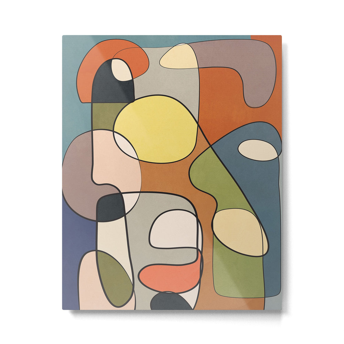Abstract Line Art 08 Metal Print | TeksDecor