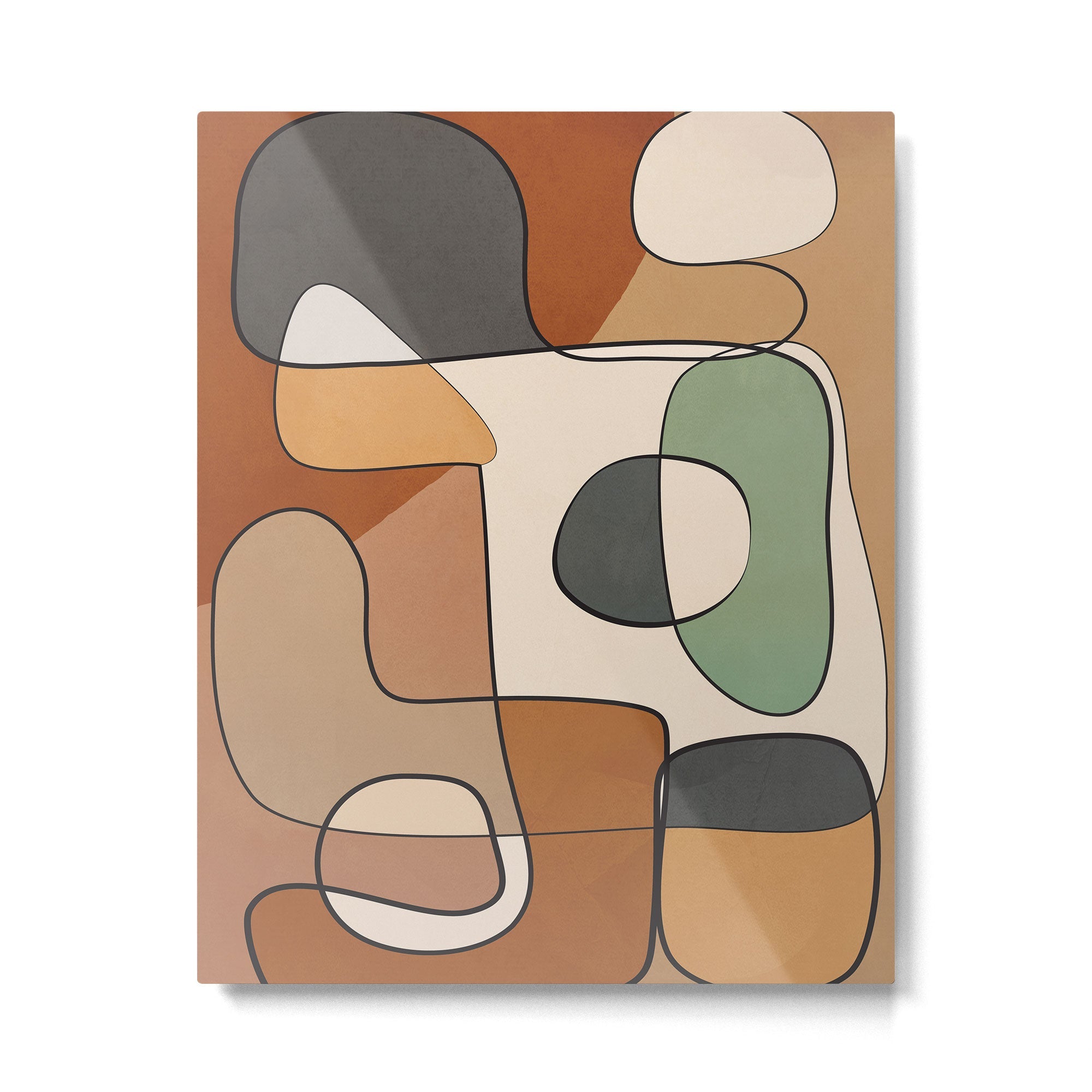 Abstract Line Art 10 Metal Print | TeksDecor