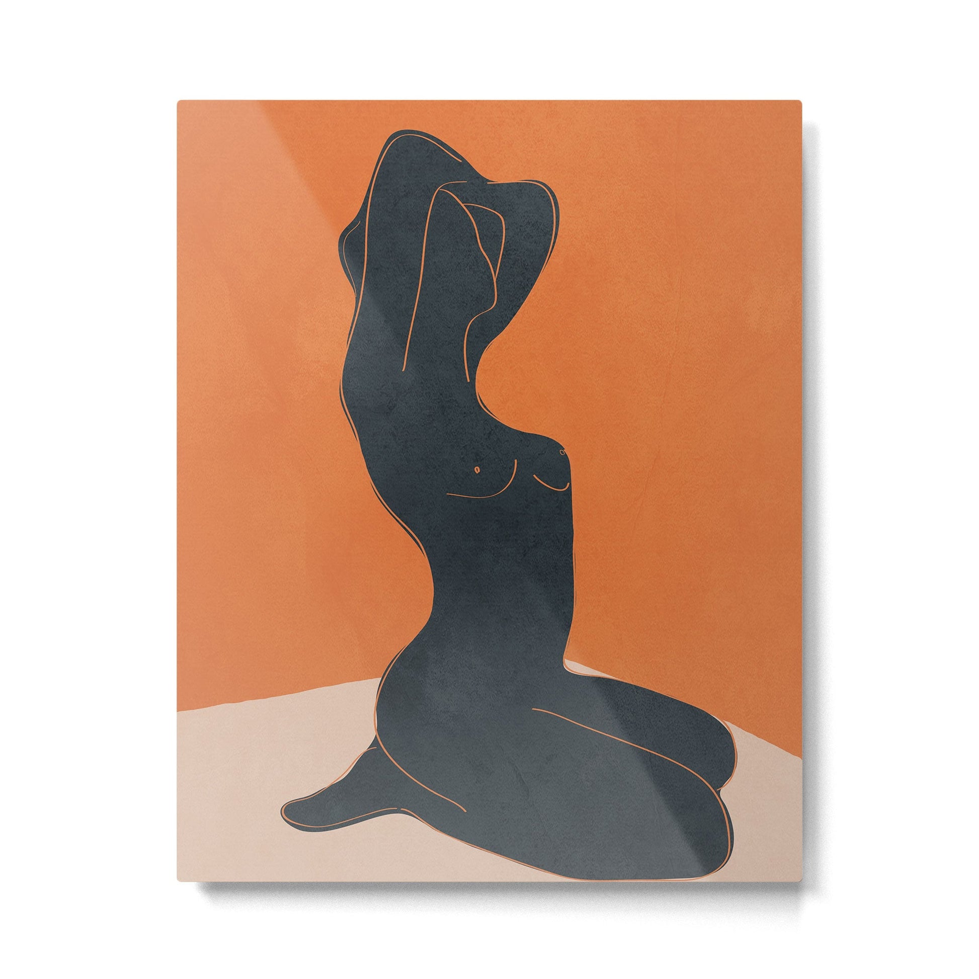 Abstract Nude IV Metal Print | TeksDecor