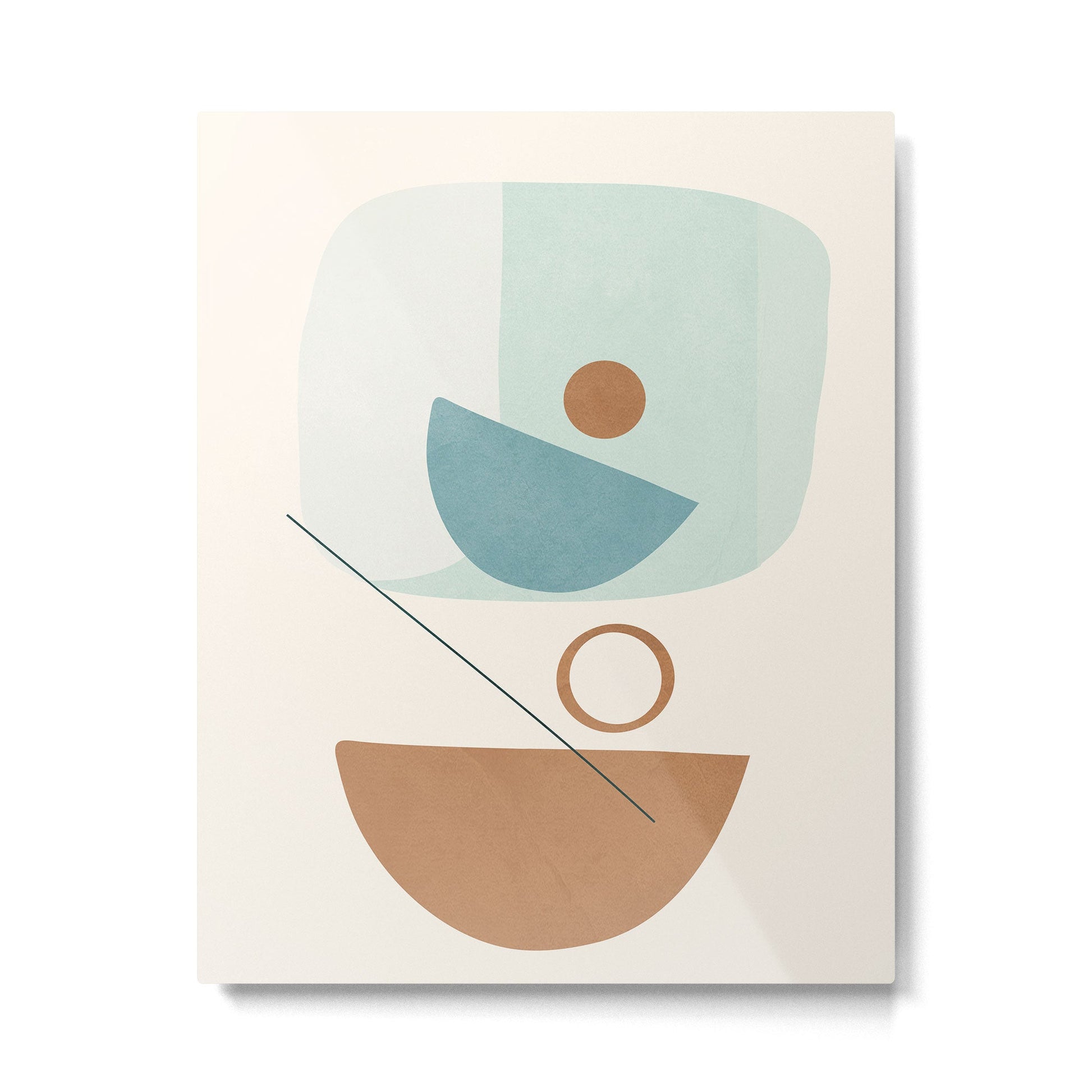 Azzurro Shapes No 54 Metal Print | TeksDecor