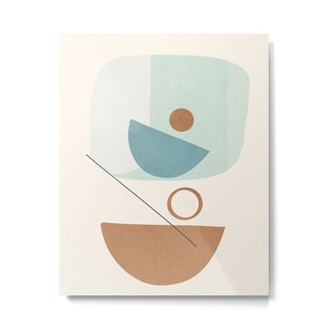 Azzurro Shapes No 54 Metal Print | TeksDecor
