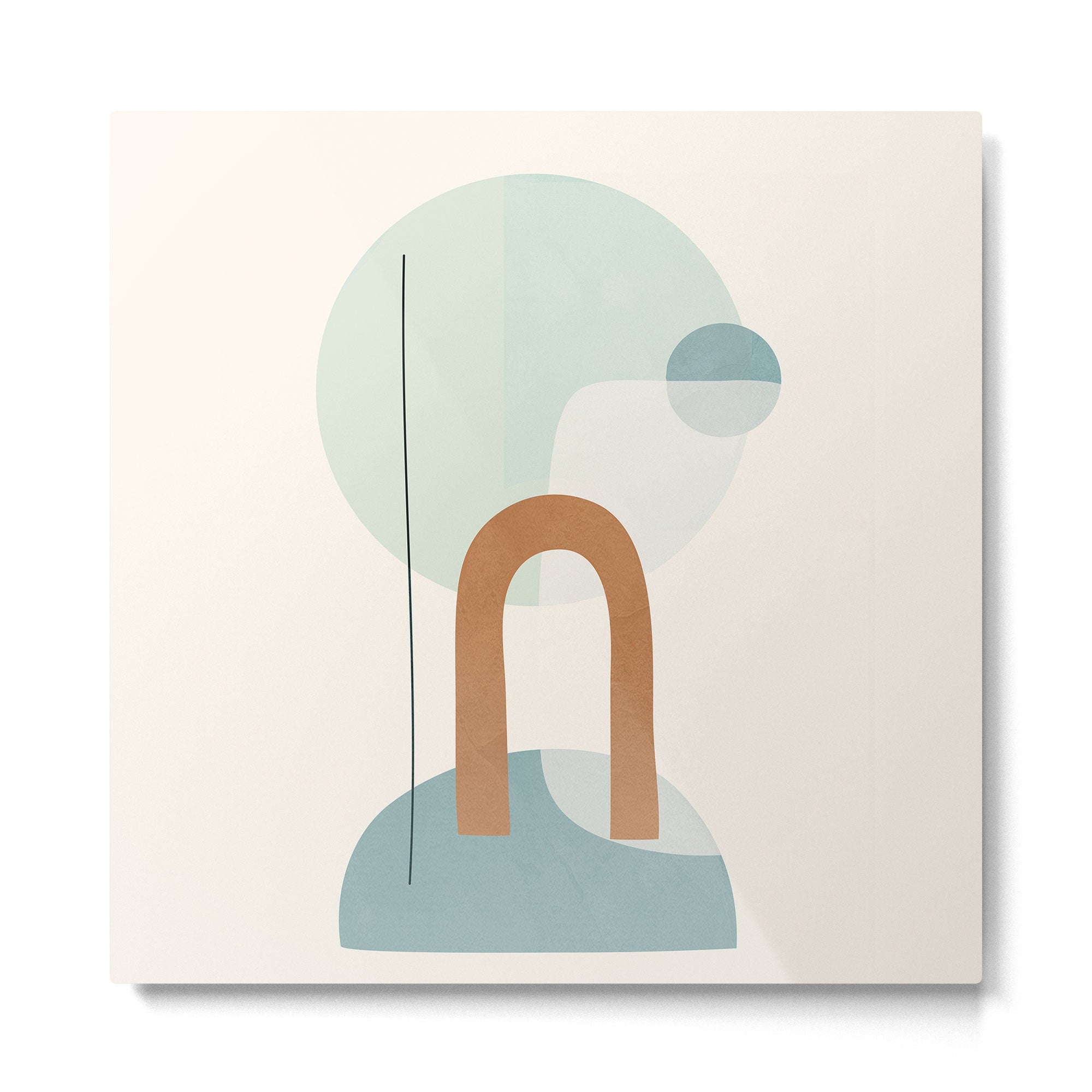Azzurro Shapes No 55 Metal Print | TeksDecor