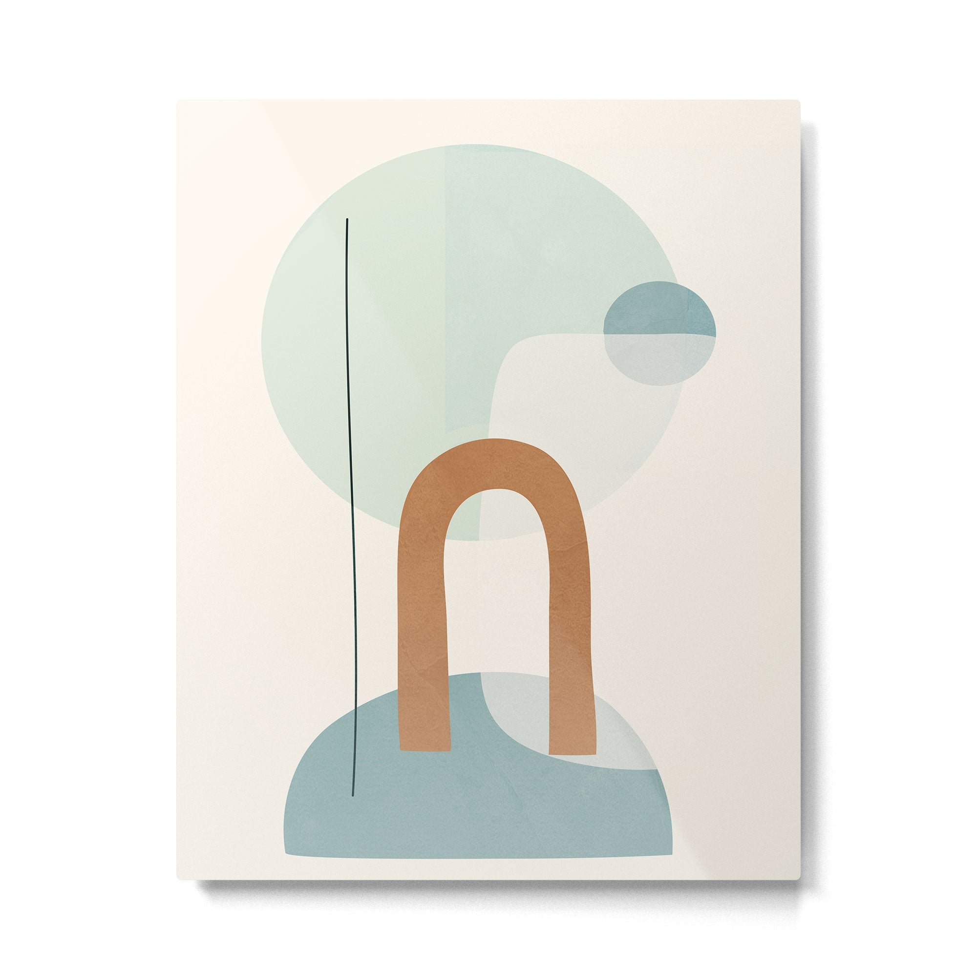 Azzurro Shapes No 55 Metal Print | TeksDecor