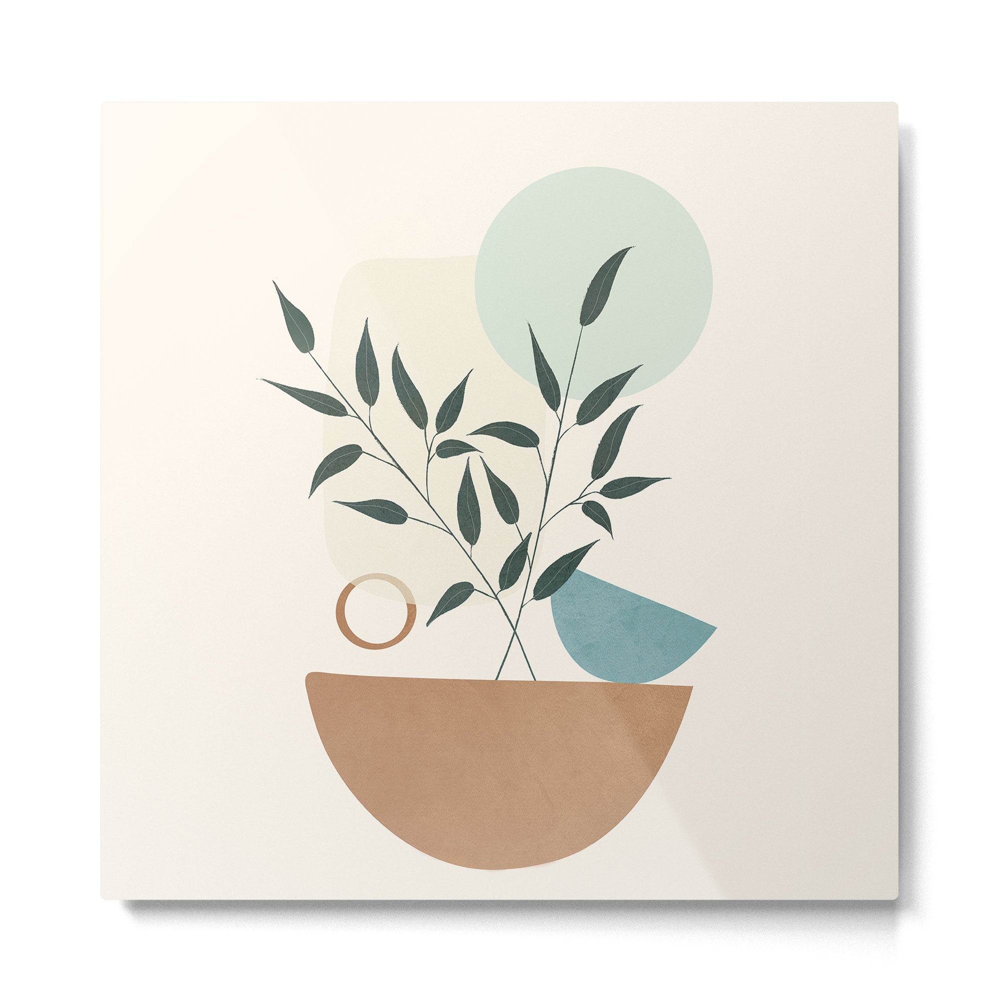 Azzurro Shapes No 57 Metal Print | TeksDecor