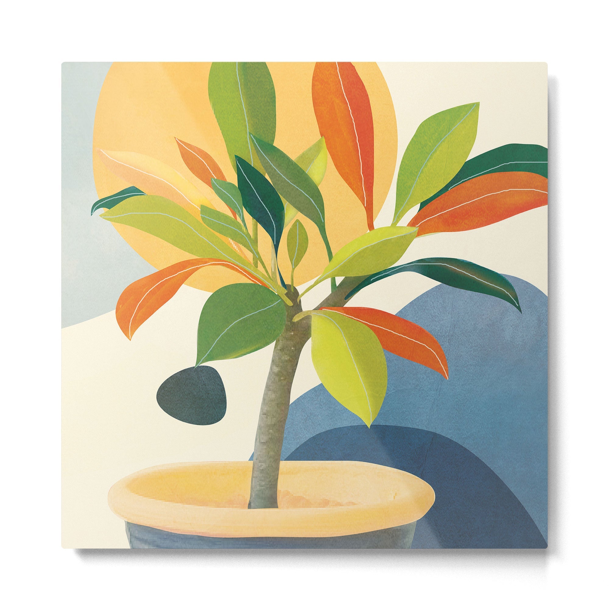 Colorful Branching Out 36 Metal Print | TeksDecor