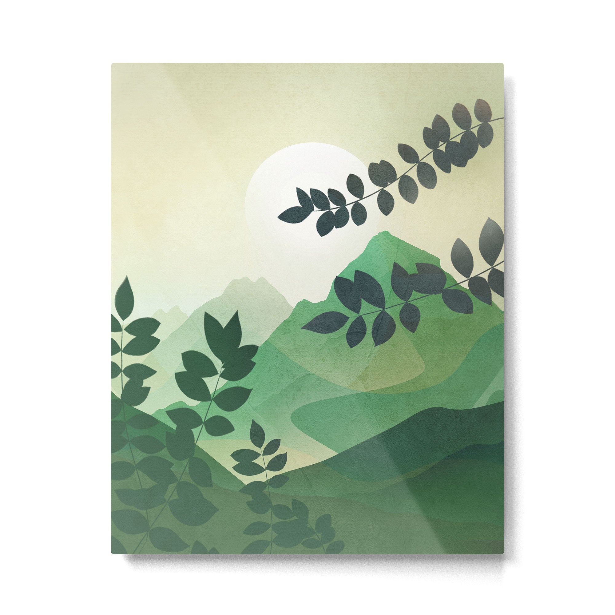 Green Mountains Metal Print | TeksDecor