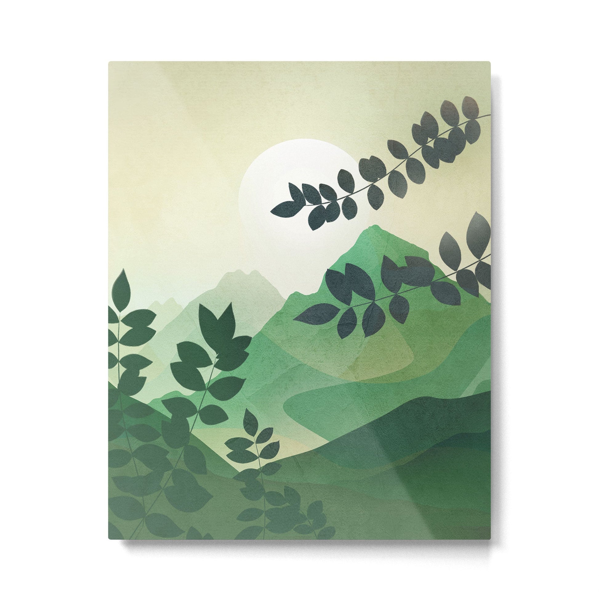 Green Mountains Metal Print | TeksDecor