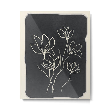 Line Wildflowers 1 Metal Print | TeksDecor