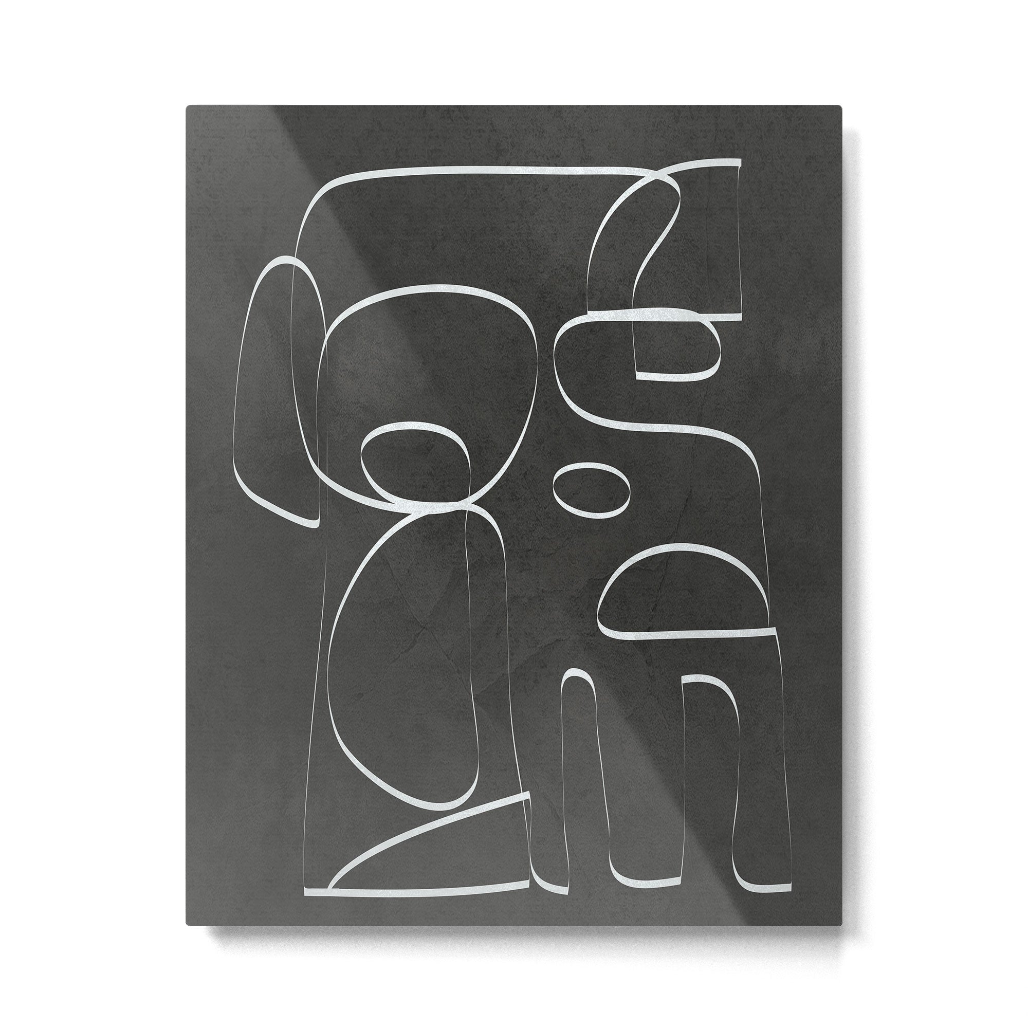 Minimal Abstract Line II Metal Print | TeksDecor