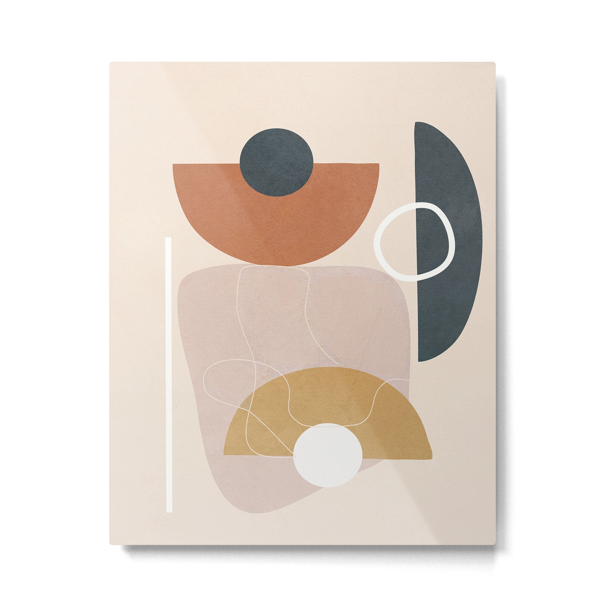 Minimal Abstract Shapes No.56 Metal Print | TeksDecor